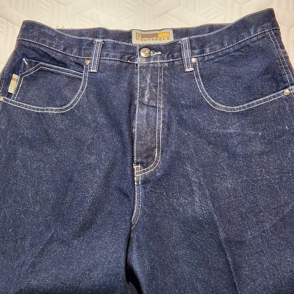 Southpole Carpenter Jeans Men‎ 36x32 Denim Baggy 90s Y2K Dark Wash Vintage - Picture 8 of 16